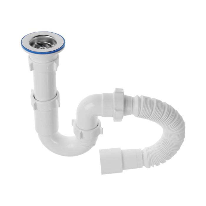 Сифон прямоточный ORIO S-41019, 1 1/2"х40, с гофро трубй 40-40/50