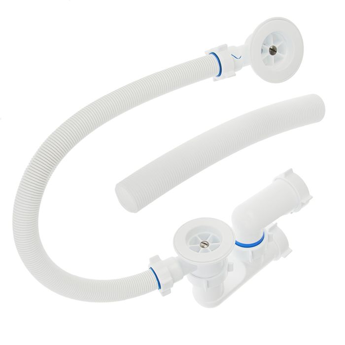 Сифон ORIO Е-60081, 1 1/2"х40, с пластиковой решеткой d=70 мм, с переливом