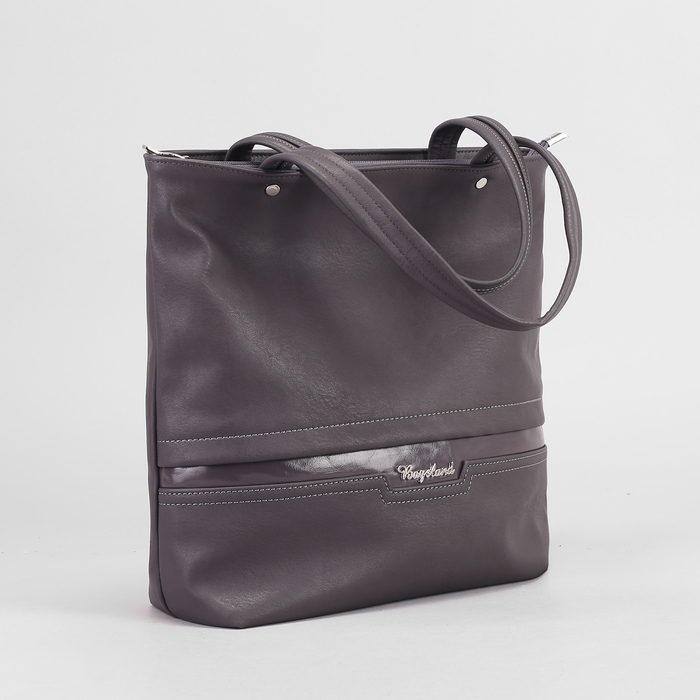 Сумка женская, 1 отдел на молнии, наружный карман, цвет тёмно-серый