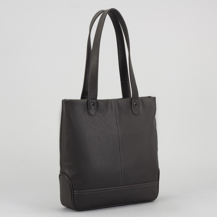 Сумка женская, отдел с перегородкой на молнии, наружный карман, цвет серый