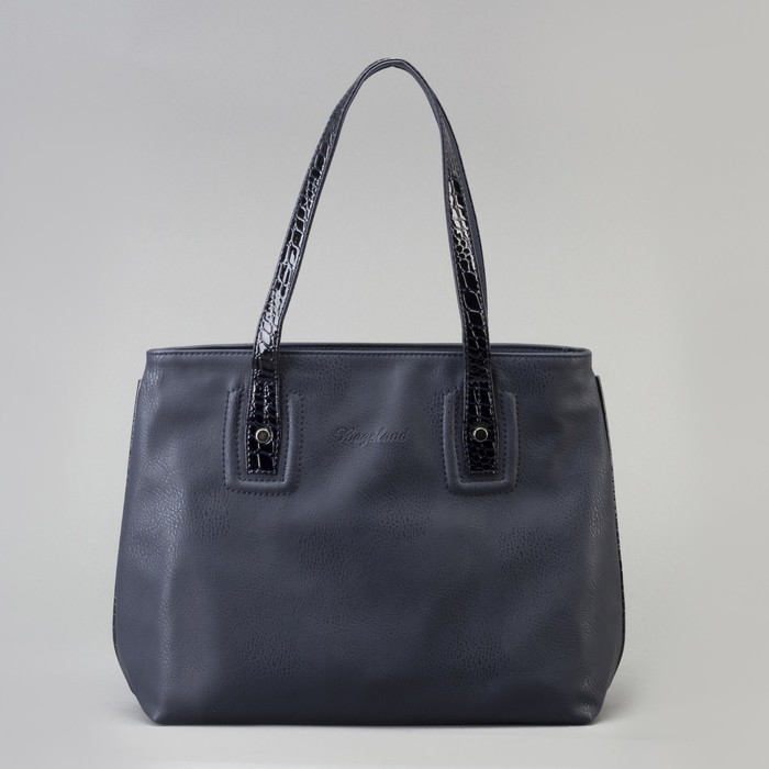 Сумка женская, 1 отдел на молнии, наружный карман, цвет тёмно-синий