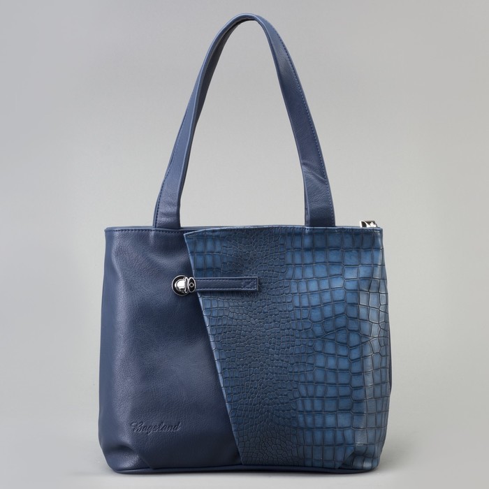 Сумка женская, 1 отдел на молнии, 1 наружный карман, цвет ярко-синий