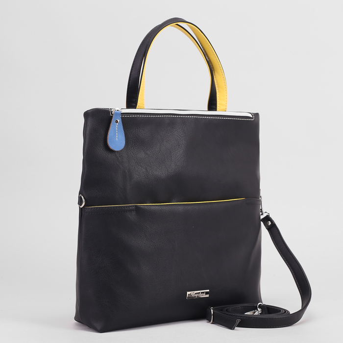 Сумка женская, отдел на молнии с магнитом, наружный карман, цвет чёрный