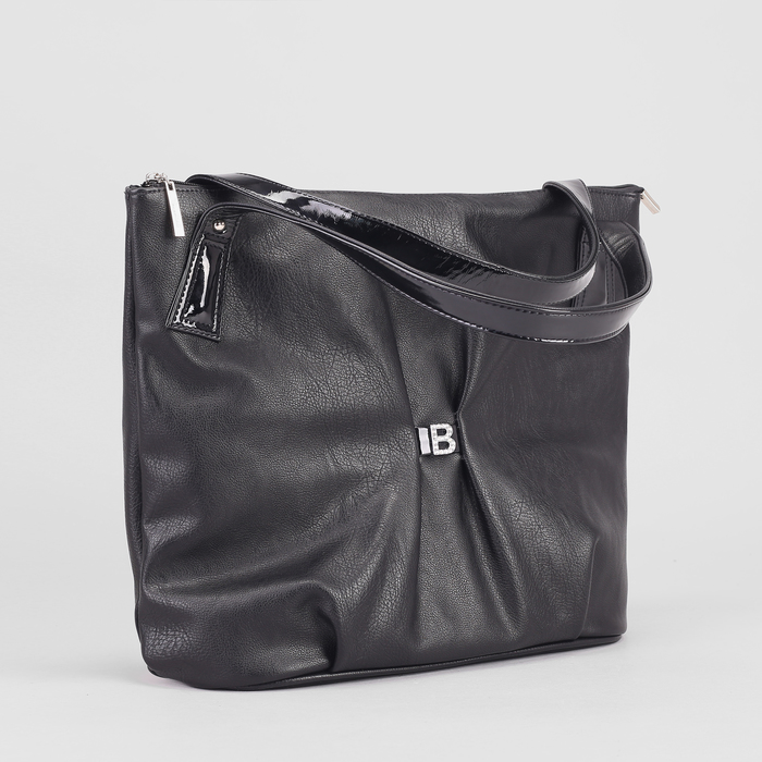 Сумка женская, отдел с перегородкой на молнии, наружный карман, цвет чёрный