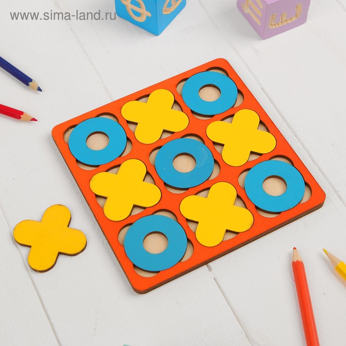 фото Рамка-вкладыш «крестики - нолики» микс, 10 элементов woodland toys