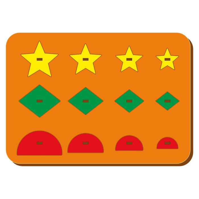 Рамка-вкладыш М. Монтессори "Больше-меньше 3"