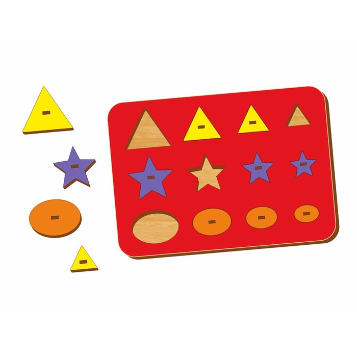 Рамка-вкладыш М. Монтессори "Больше-меньше 5"