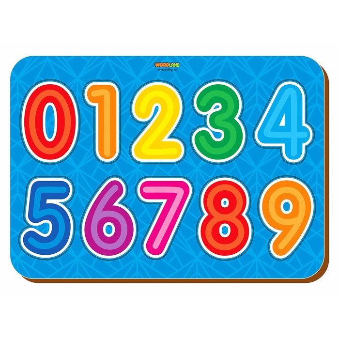 Рамка вкладыш "Изучаем цифры 3" окрашенная