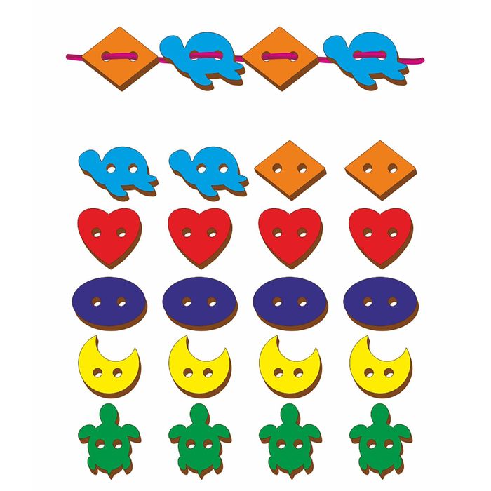 Шнуровка маленькая "Черепашки", 24 детали, (головоломка)