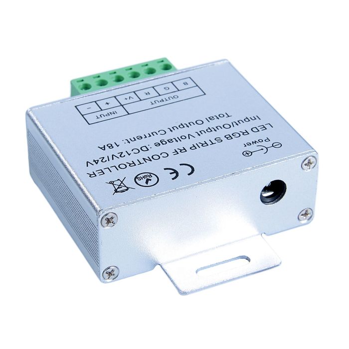 Контроллер Luazon RGB д/модулей/лент, 12V, 216W, высочастотный 2.4ГГц, сенсорный пульт белый