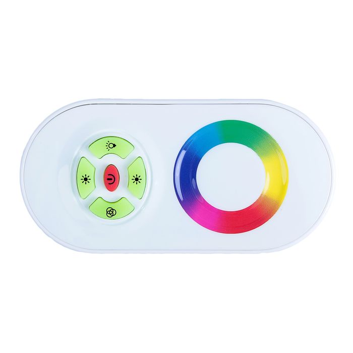 Контроллер Luazon RGB д/модулей/лент, 12V, 216W, высочастотный 2.4ГГц, сенсорный пульт белый