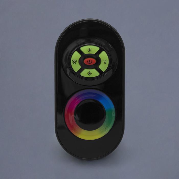 Контроллер Luazon RGB д/модулей/лент, 12V, 216W, высочастотный 2.4ГГц, сенсорн.пульт черный