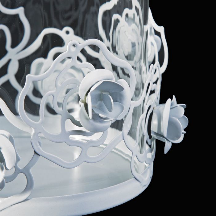 Подсвечник металл на 1 свечу "Розочки" 26х10х10 см