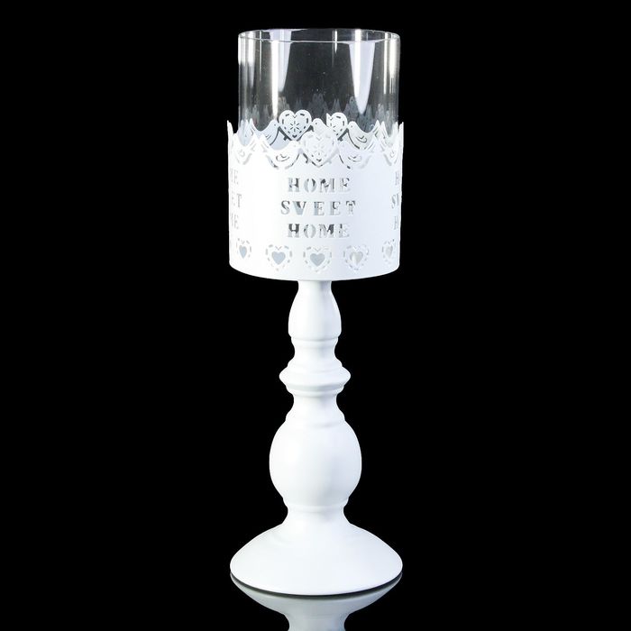 Подсвечник металл на 1 свечу "Милый дом" 33х9,5х9,5 см
