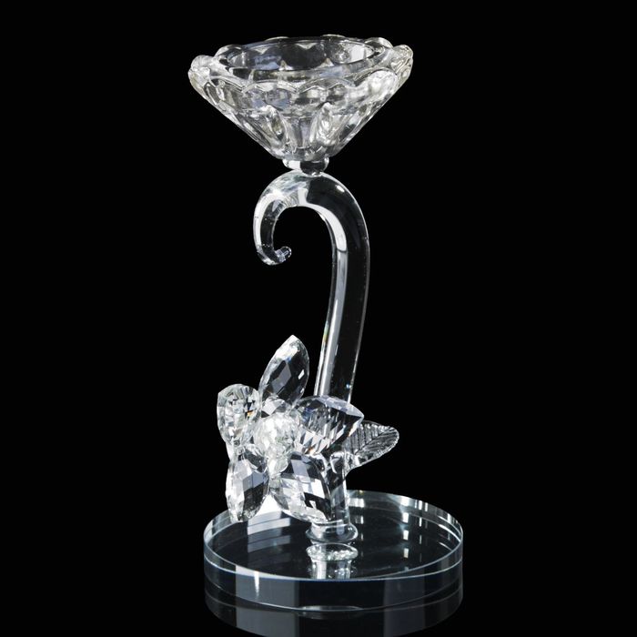 Подсвечник стекло на 1 свечу "Цветок хрустальный" 15,5х8х9 см