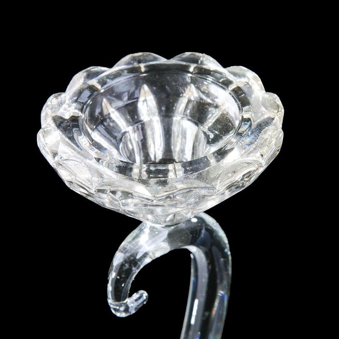 Подсвечник стекло на 1 свечу "Цветок хрустальный" 15,5х8х9 см