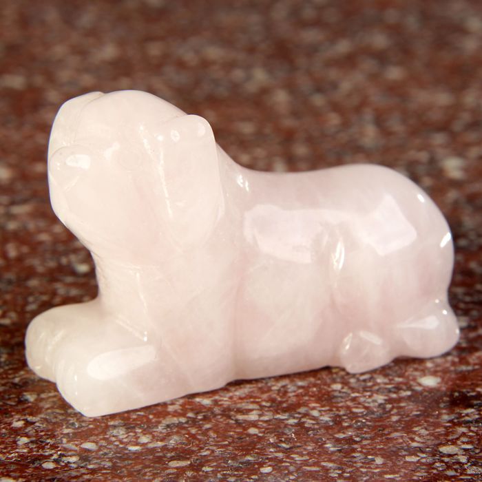 Фигурка Собака 4,5х2,9см/50г, кварц