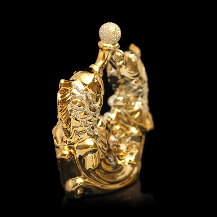 Нэцкэ керамика "Золотые карпы" 13,7х12,5х4,5 см