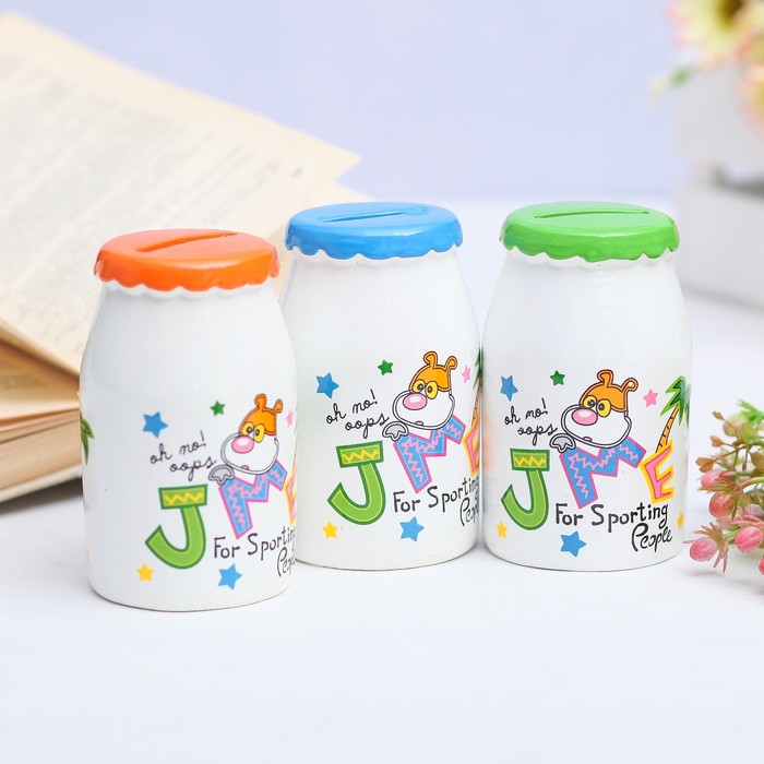 Копилка керамика "Бутылочка" МИКС 10,5х6х6 см