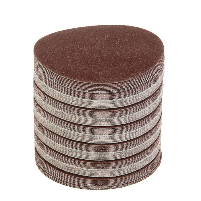 Круг абразивный шлифовальный TUNDRA под липучку 125 мм, (набор 100 шт), Р100