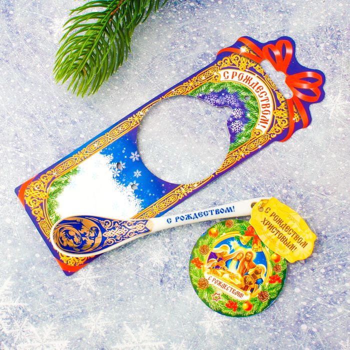 Ложка чайная сувенирная «Вертеп», 6,7 х 18,7 см