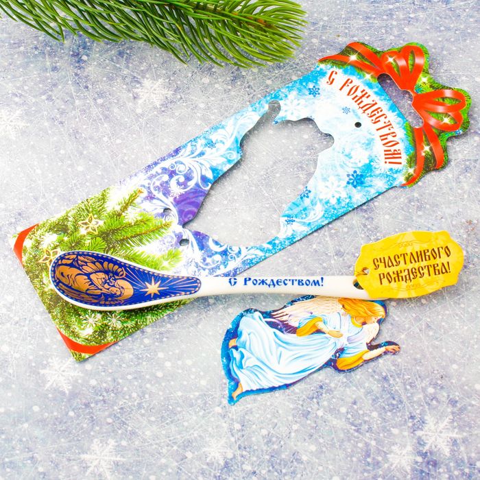 Ложка чайная сувенирная «Ангел христианский», 6,7 х 18,7 см