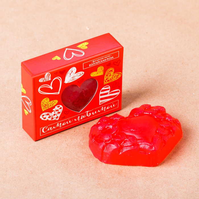 Фигурное мыло "Самой любимой", болгарская роза