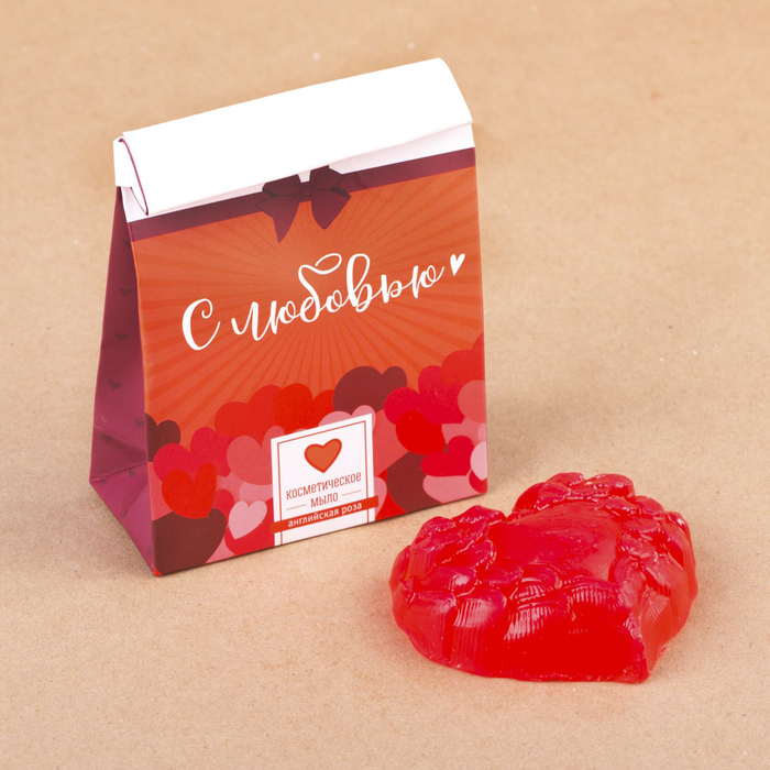 Фигурное мыло "С любовью", английская роза
