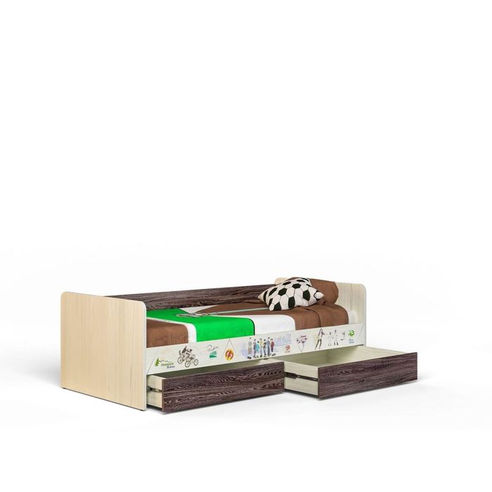 Кровать &quot;Актив-1&quot;, сосна скандинавия/ясень анкор