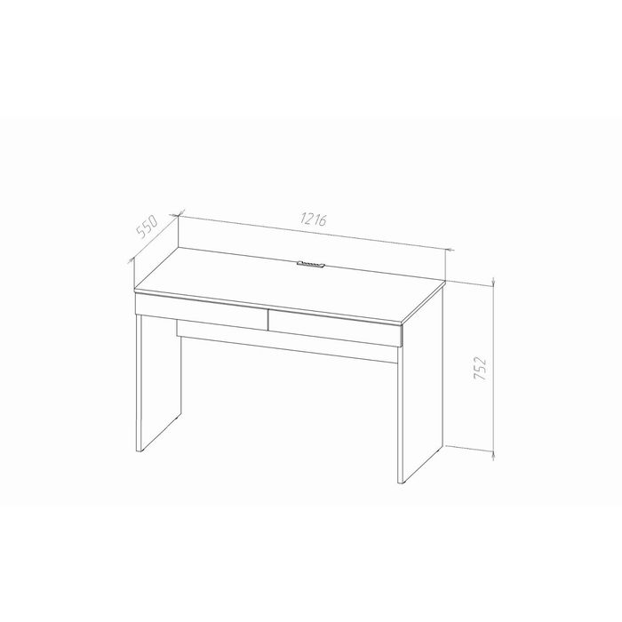 Стол письменный "Актив", сосна скандинавия/ясень анкор