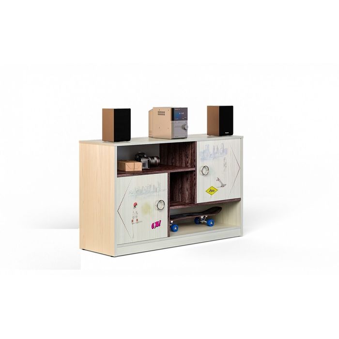 Тумба "Актив-2", сосна скандинавия/ясень анкор