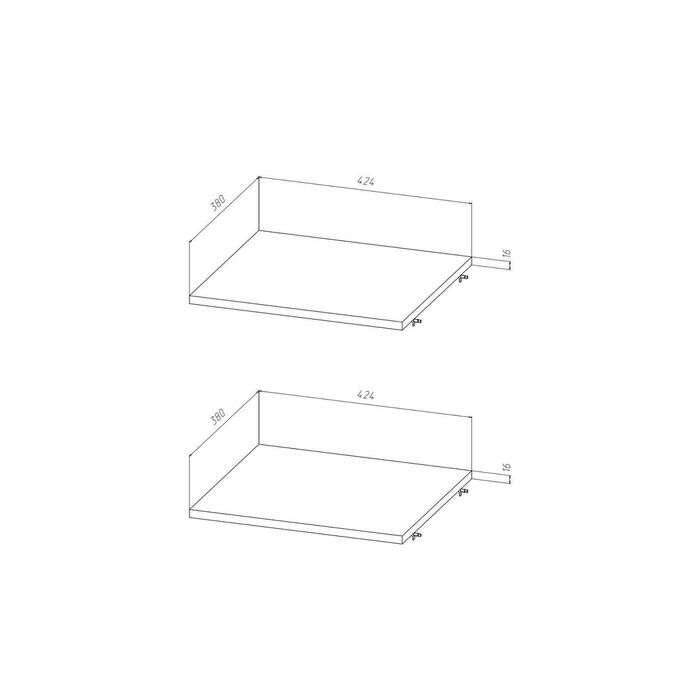 Комплект полок "Баунти", ширина 418 мм