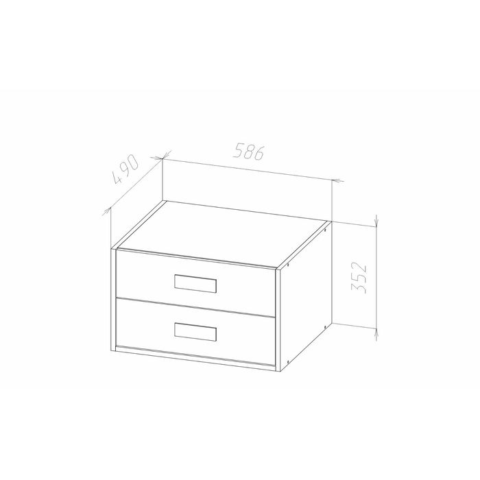 Комод шкафа-купе "Корсар", ширина 586 мм
