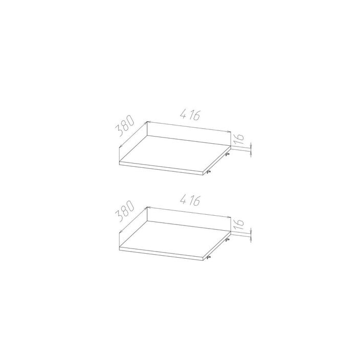 Комплект полок "Шервуд", ширина 418 мм