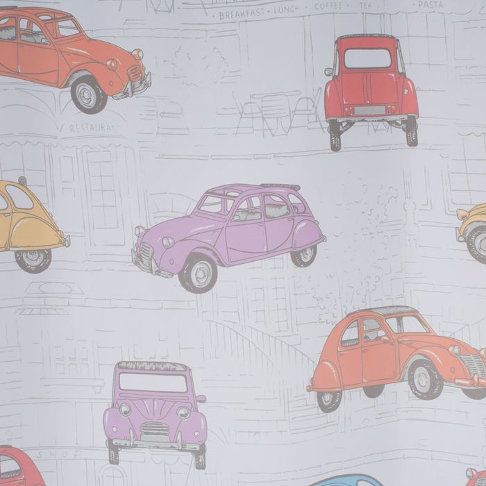 Тюль "Этель" 250х270 см Автопарк без утяжелителя, 100% п/э