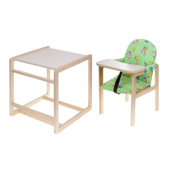 Стульчик для кормления «Папа Карло МС», трансформер, цвет зелёный