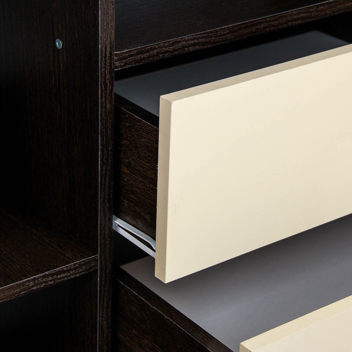 Комод детский «КОМ-6» с независимым пеленальником, 3 выдвижных ящика, цвет венге/ваниль