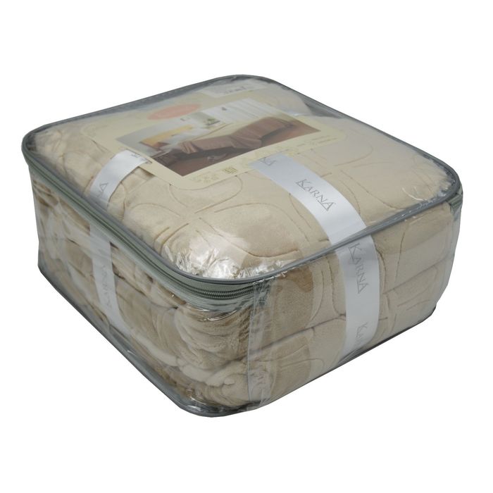 Плед велсофт Palma, размер 160х220 см, цвет розовый 300 г/м2 5095