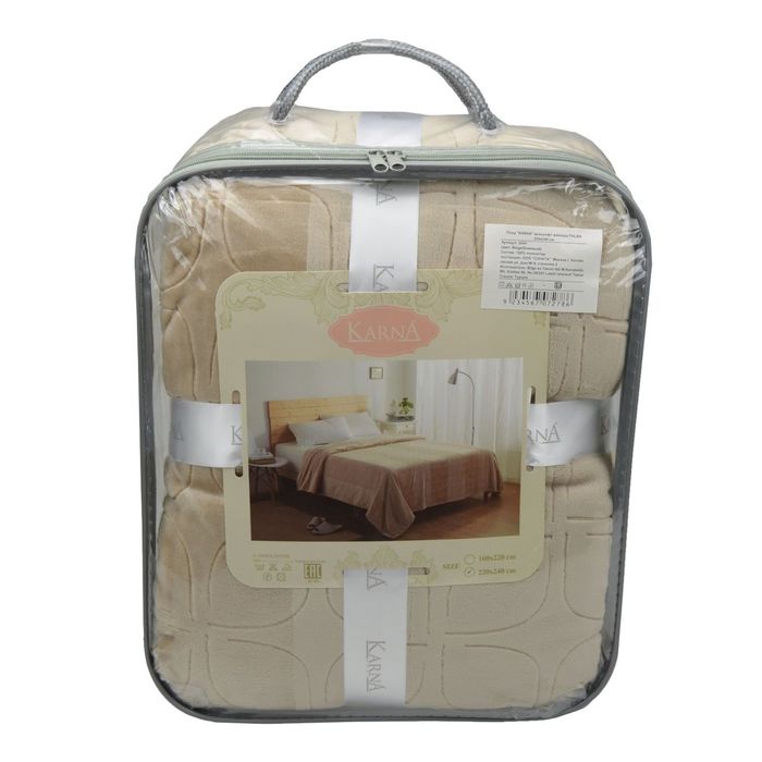 Плед велсофт Palma, размер 160х220 см, цвет розовый 300 г/м2 5095