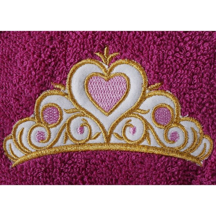 Халат детский махровый с капюшоном Silver, 8-9 лет, цвет фуксия 913/3