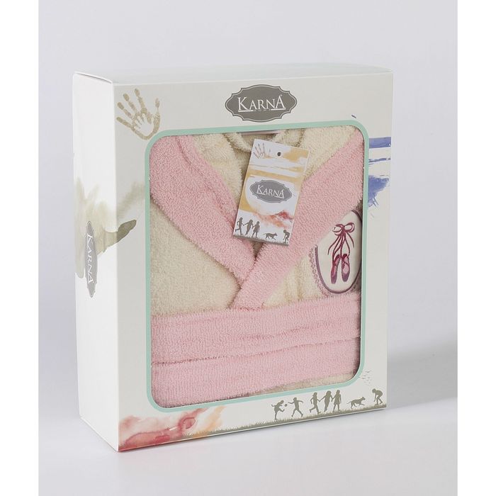 Халат детский махровый с капюшоном Silver, 8-9 лет, цвет кремовый 913/4