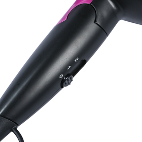 

Фен DELTA DL-0904, 1400 Вт, 2 скорости, 1 температурный режим, черно-розовый
