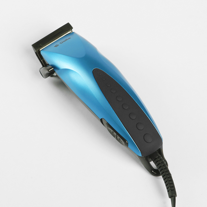 Машинка для стрижки DELTA DL-4013, 10 Вт, лезвия из нерж. ст., 4 насадки, синяя