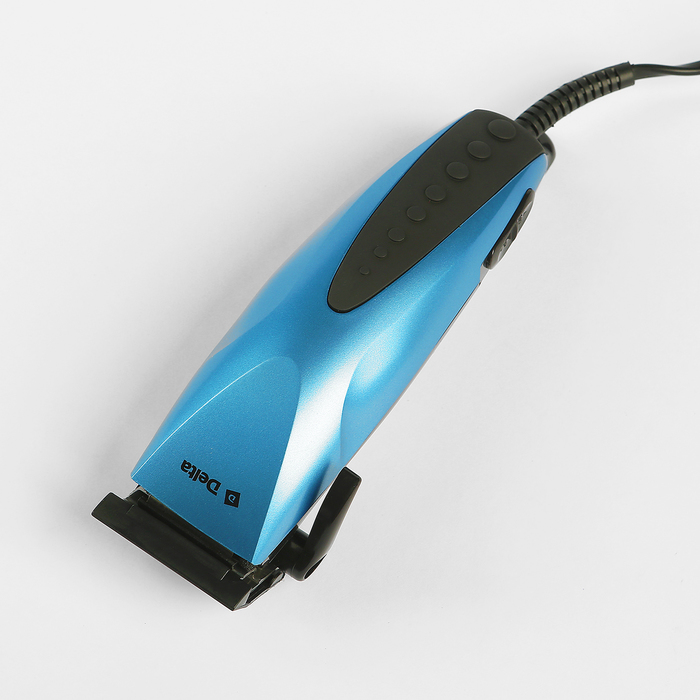 Машинка для стрижки DELTA DL-4013, 10 Вт, лезвия из нерж. ст., 4 насадки, синяя