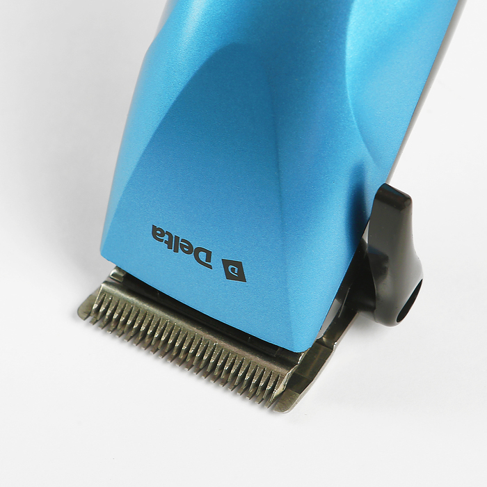 Машинка для стрижки DELTA DL-4013, 10 Вт, лезвия из нерж. ст., 4 насадки, синяя