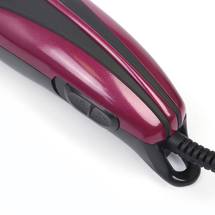 Машинка для стрижки DELTA DL-4015, 10 Вт, лезвия из нерж. ст., 4 насадки, розовая