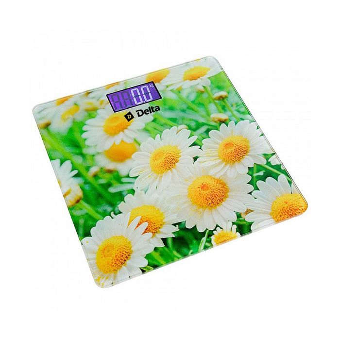 Весы напольные DELTA D-9220, электронные, до 150 кг, "Ромашковое поле"