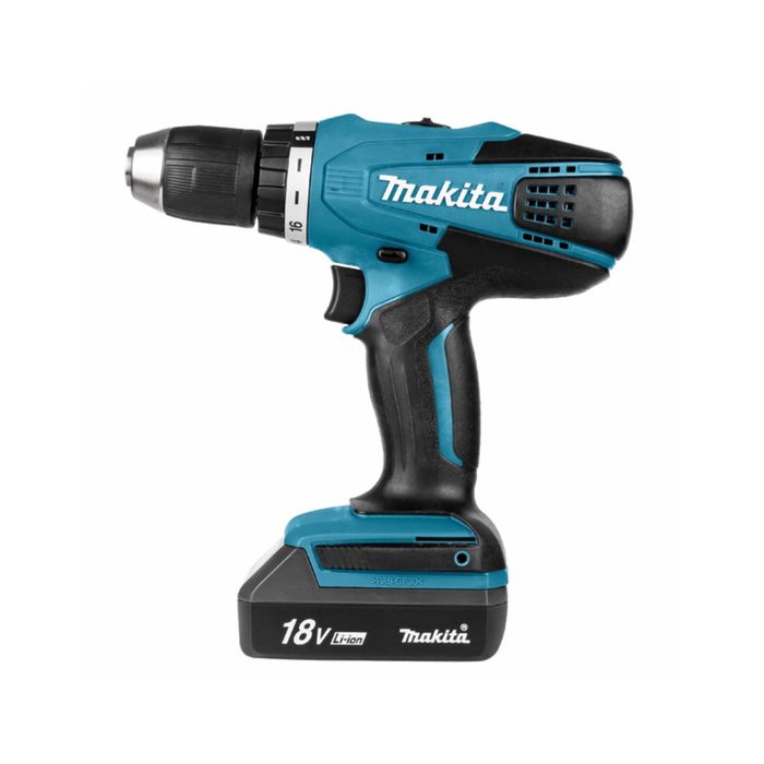 Дрель-шуруповерт Makita DF 457 DWE, 18В,2х1.5Ач,БЗП-13мм,0-400/0-1400об/м