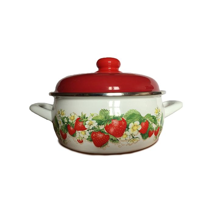 Кастрюля с металлической крышкой 3,35 л Клубника