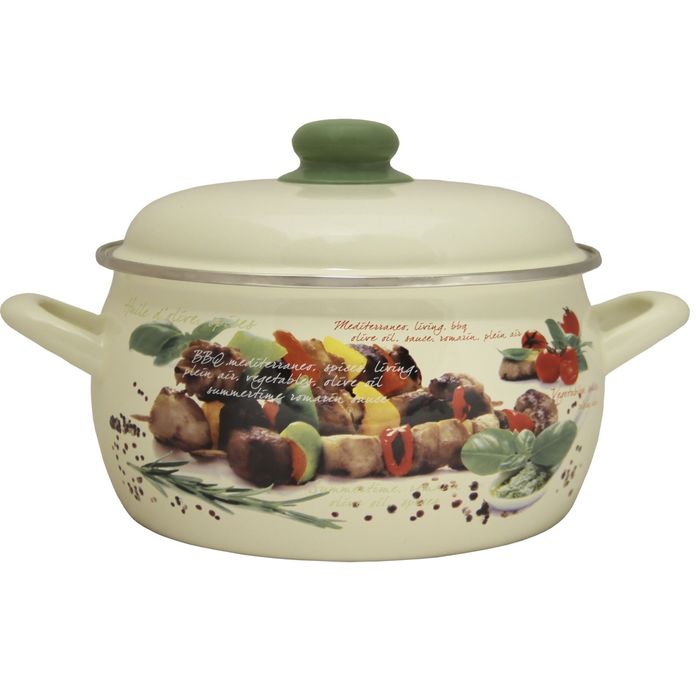 Кастрюля с металлической крышкой 1,7 л Пикник